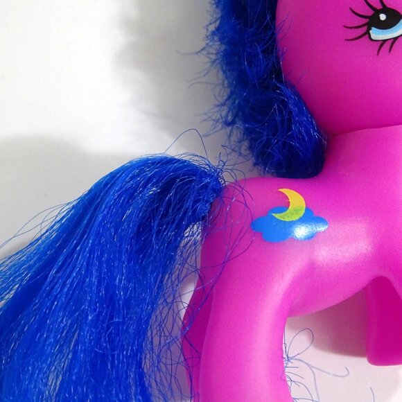 Gi-Go Purple Unicorn Figure Blue Hair Pony Cloud/Moon Toy Collectible 3 Inch - Picture 3 of 6